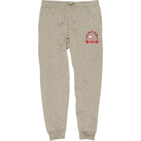 NEW Blue 84 NBA Atlanta Hawks Men's 2X Licensed Sweatpants Jogger Oatmeal - Picture 1 of 12